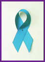 Teal ribbon representing Sexual Assault Awareness.